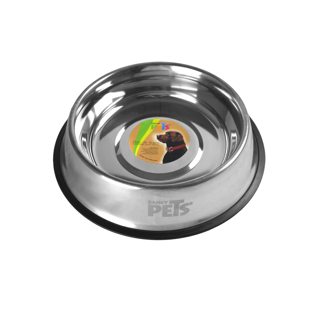 Fancy Pets Plato de acero perros 96oz o 2.7kg antiderrapante | G.Valkyria - imagen 1