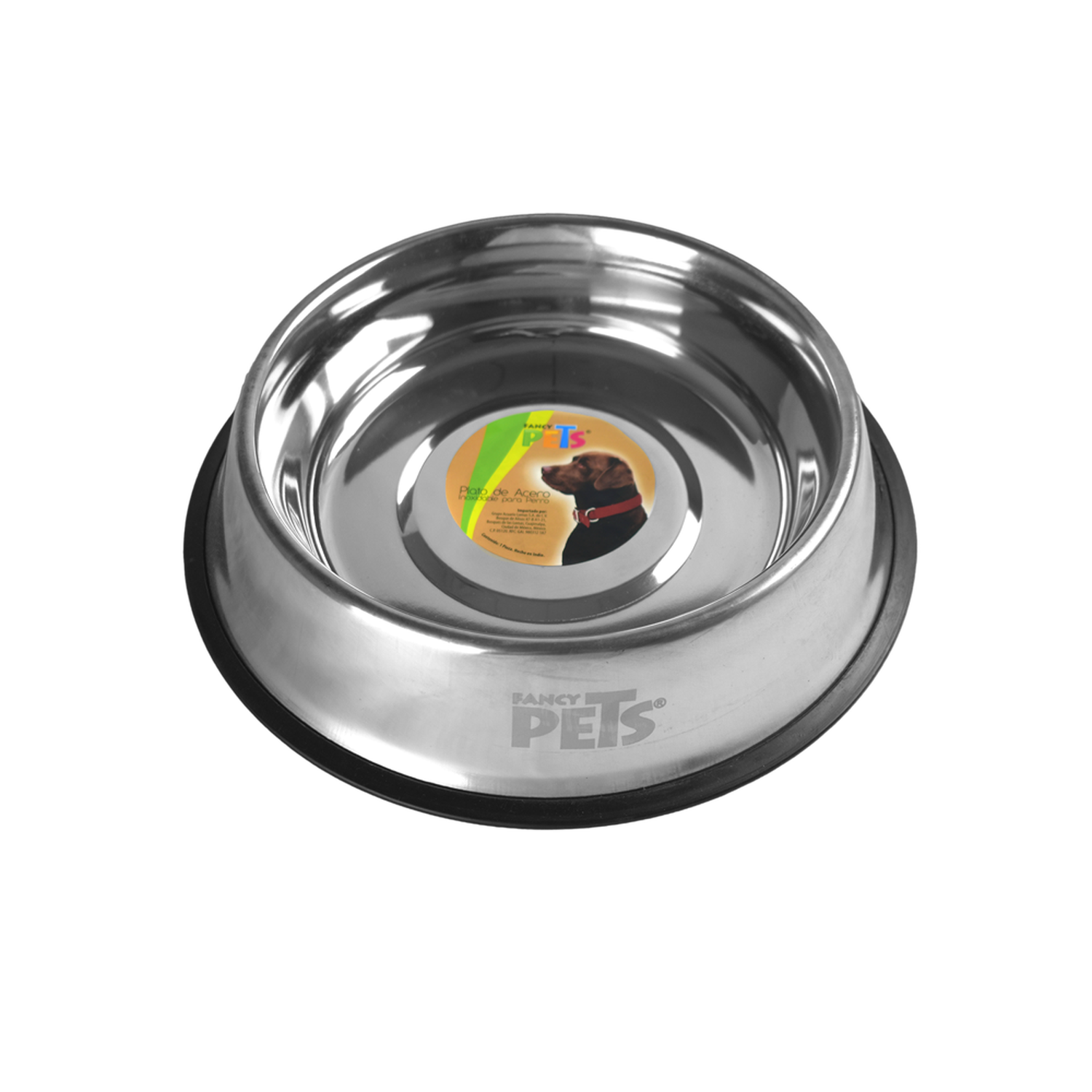 Fancy Pets Plato de acero perros 96oz o 2.7kg antiderrapante | G.Valkyria - imagen 1