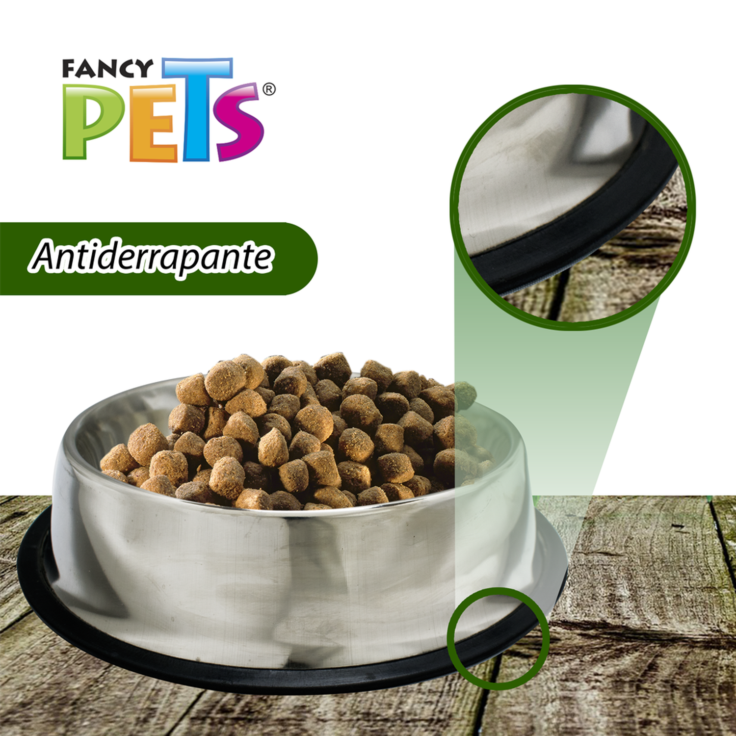 Fancy Pets Plato de acero perros 96oz o 2.7kg antiderrapante | G.Valkyria - imagen 3