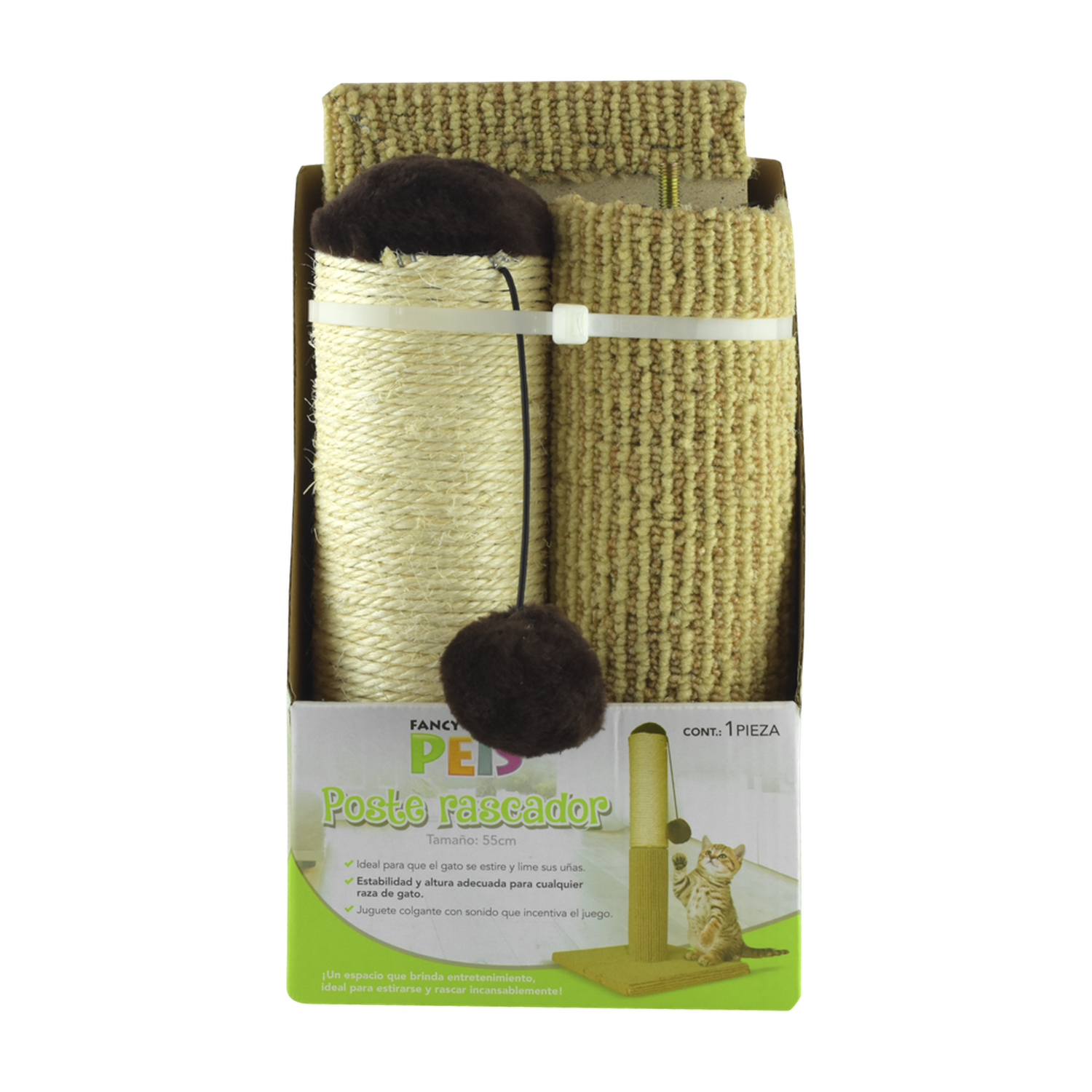 Fancy Pets Poste Rascador Para Gato De 55 Cm fibra de yute | G.Valkyria - imagen 1