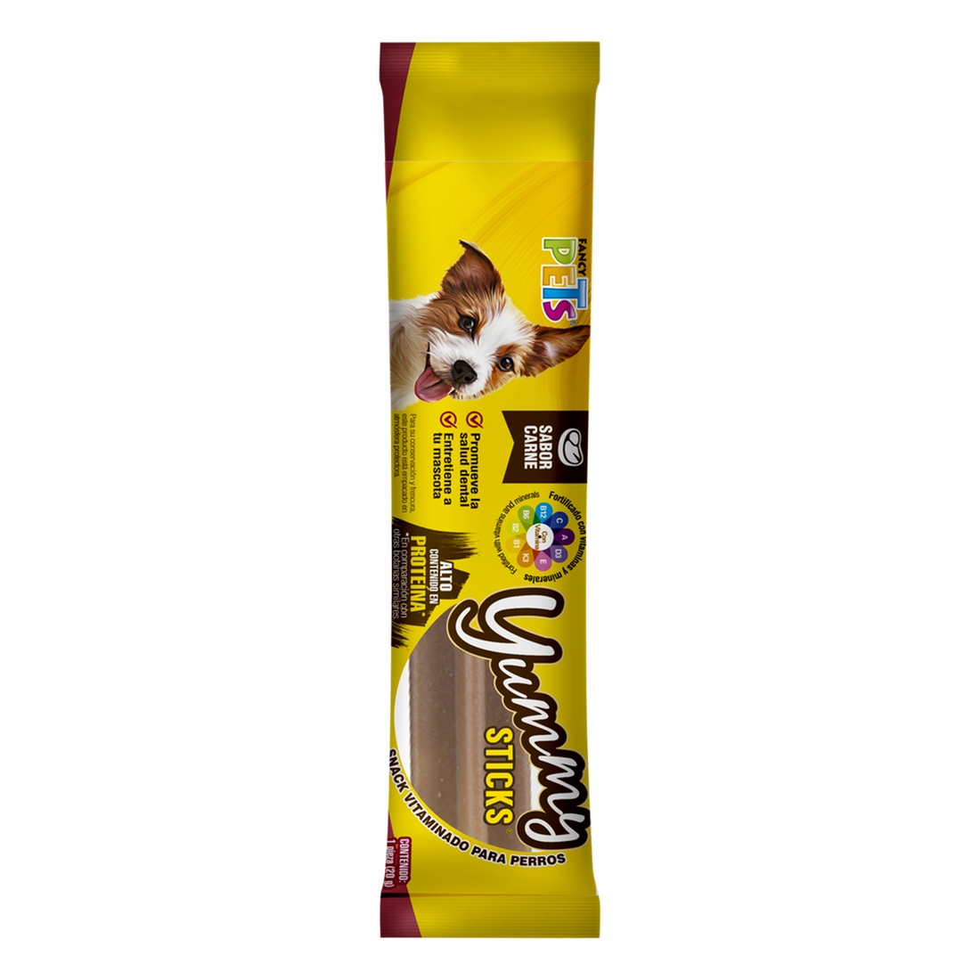 Fancy Pets premio para perro Yummy Sticks Carne 1 Pza 20 grs | G.Valkyria - imagen 1