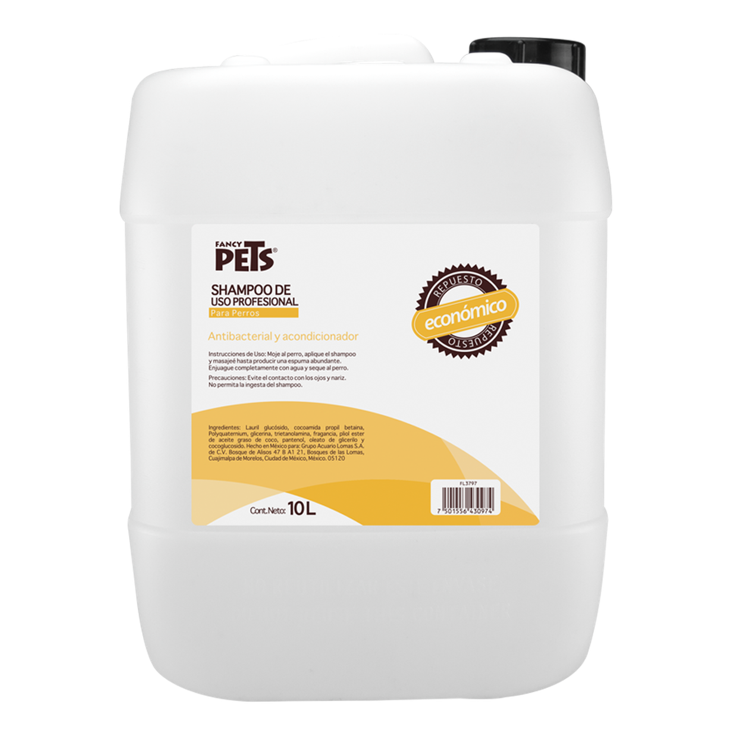 Fancy Pets Shampoo perro Estetica canina 10 L antibacterial | G.Valkyria - imagen 1