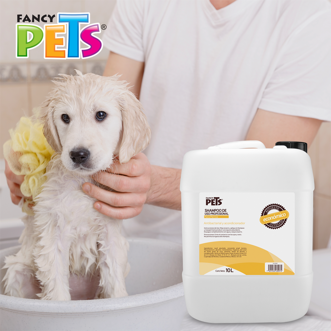 Fancy Pets Shampoo perro Estetica canina 10 L antibacterial | G.Valkyria - imagen 1