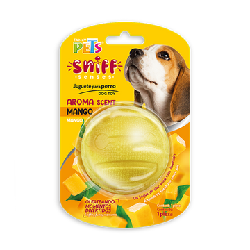 Fancy Pets Sniff Senses juguete pelota para perro aroma mango | G.Valkyria - imagen 1
