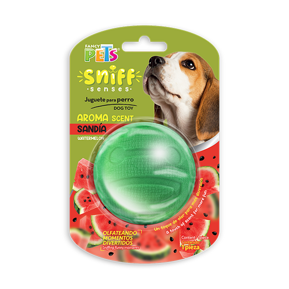 Fancy Pets Sniff Senses juguete pelota perro aroma sandia | G.Valkyria - imagen 1