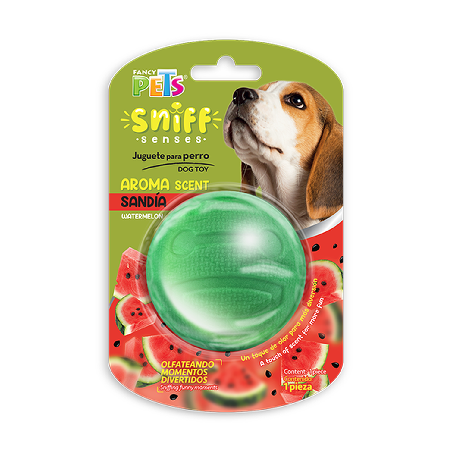 Fancy Pets Sniff Senses juguete pelota perro aroma sandia | G.Valkyria - imagen 1
