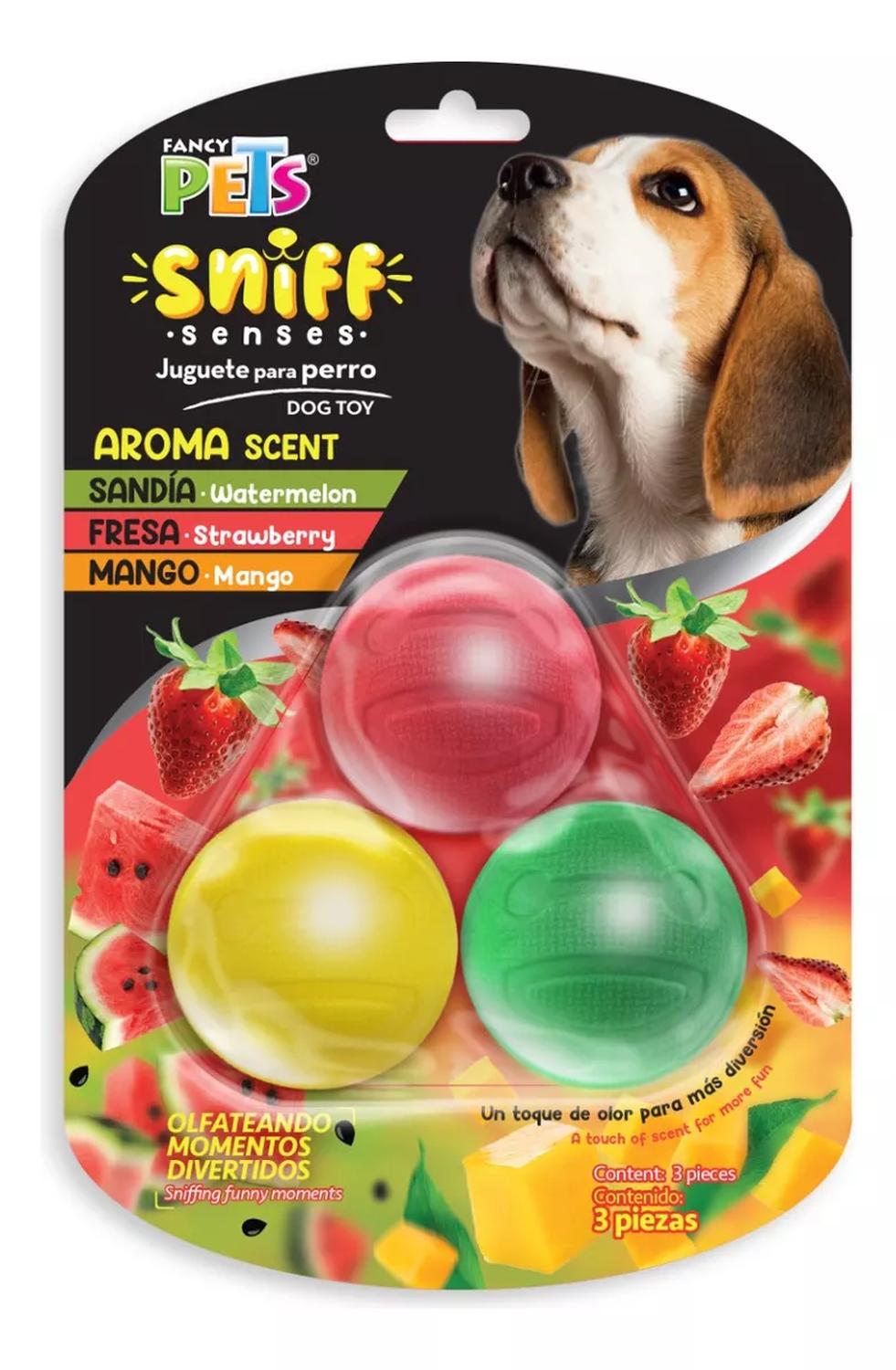 Fancy Pets Sniff Senses juguete pelota perro aroma surtido 3pzs | G.Valkyria - imagen 1