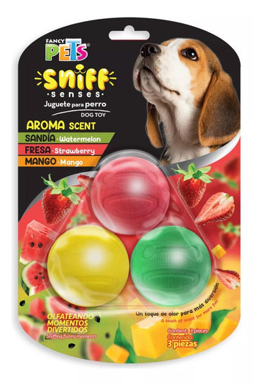 Fancy Pets Sniff Senses juguete pelota perro aroma surtido 3pzs | G.Valkyria - imagen 1