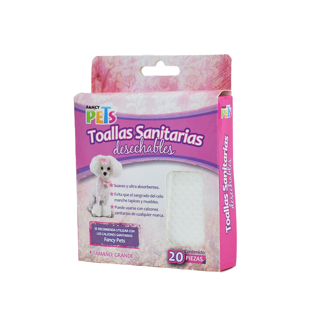 Toallas Sanitarias Para Perrita En Celo Tamaño Grand 20 Pzas de Fancy Pets | G.Valkyria - imagen 1