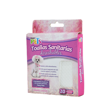Toallas Sanitarias Para Perrita En Celo Tamaño Grand 20 Pzas de Fancy Pets | G.Valkyria - imagen 1
