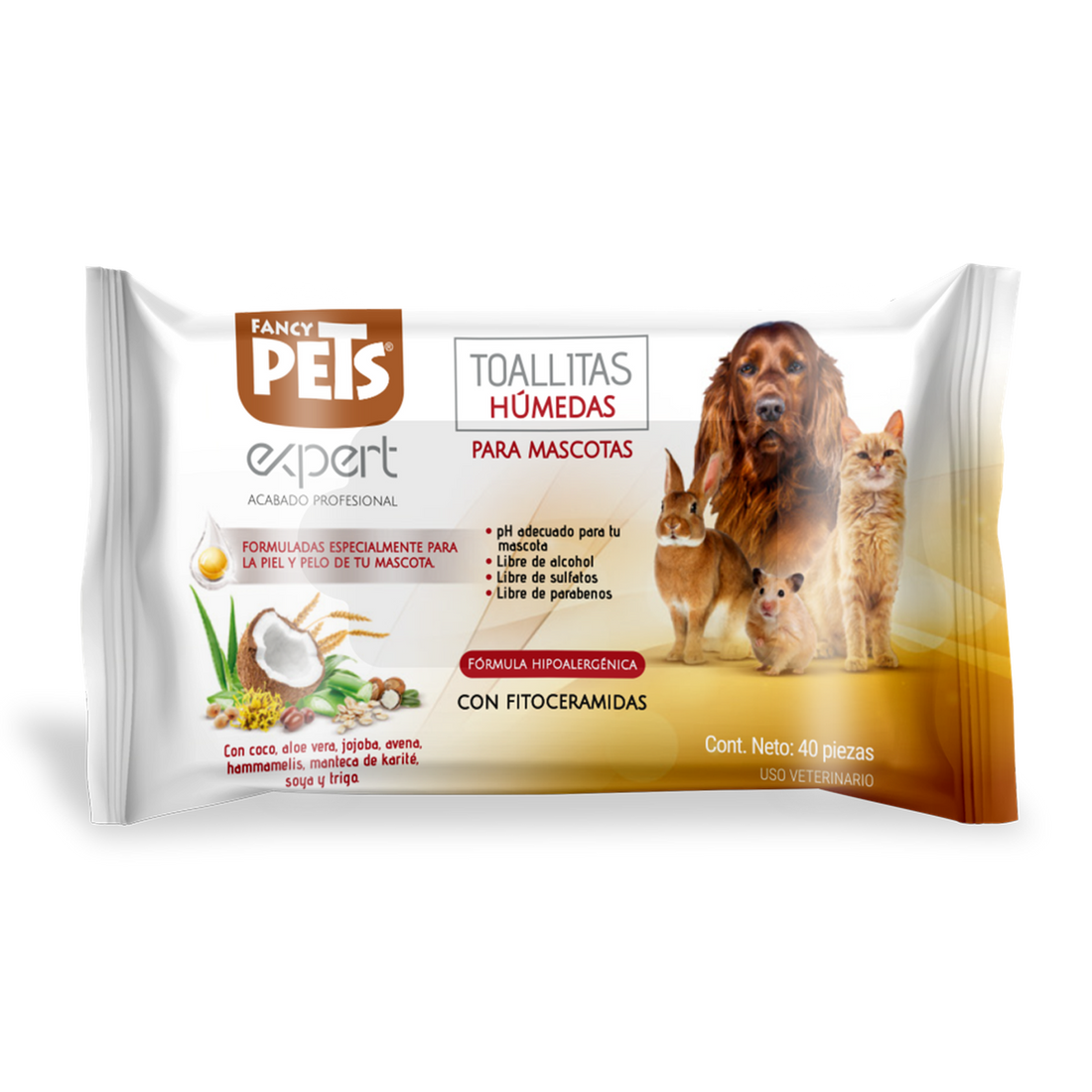 Fancy Pets Toallitas Humedas para perro Expert 40 toallitas | G.Valkyria - imagen 1