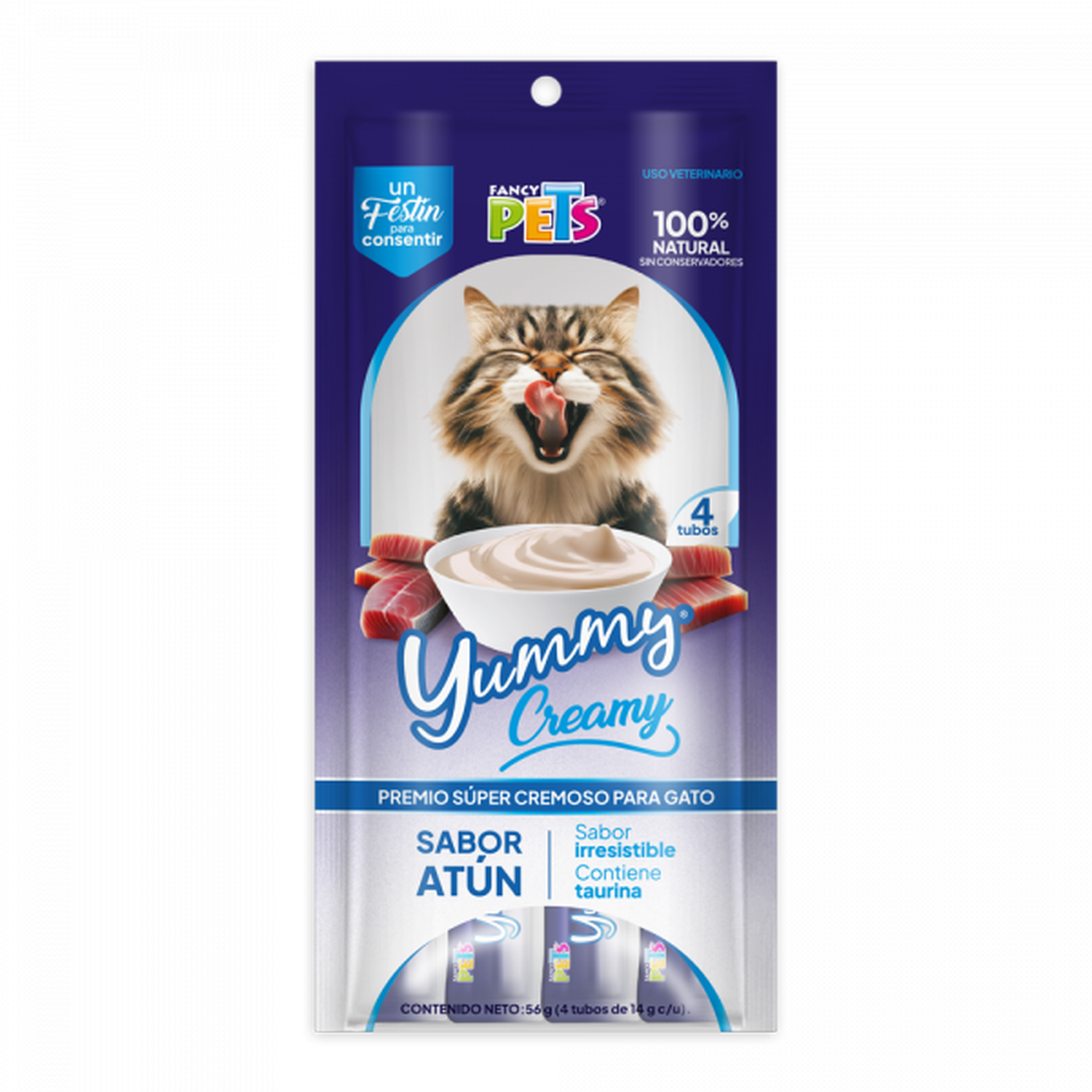 Fancy Pets Yummy Creamy premio para gatos atún 12 sobres | G.Valkyria - imagen 3