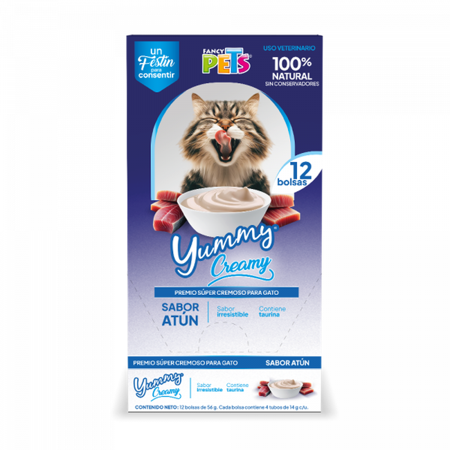 Fancy Pets Yummy Creamy premio para gatos atún 12 sobres | G.Valkyria - imagen 5