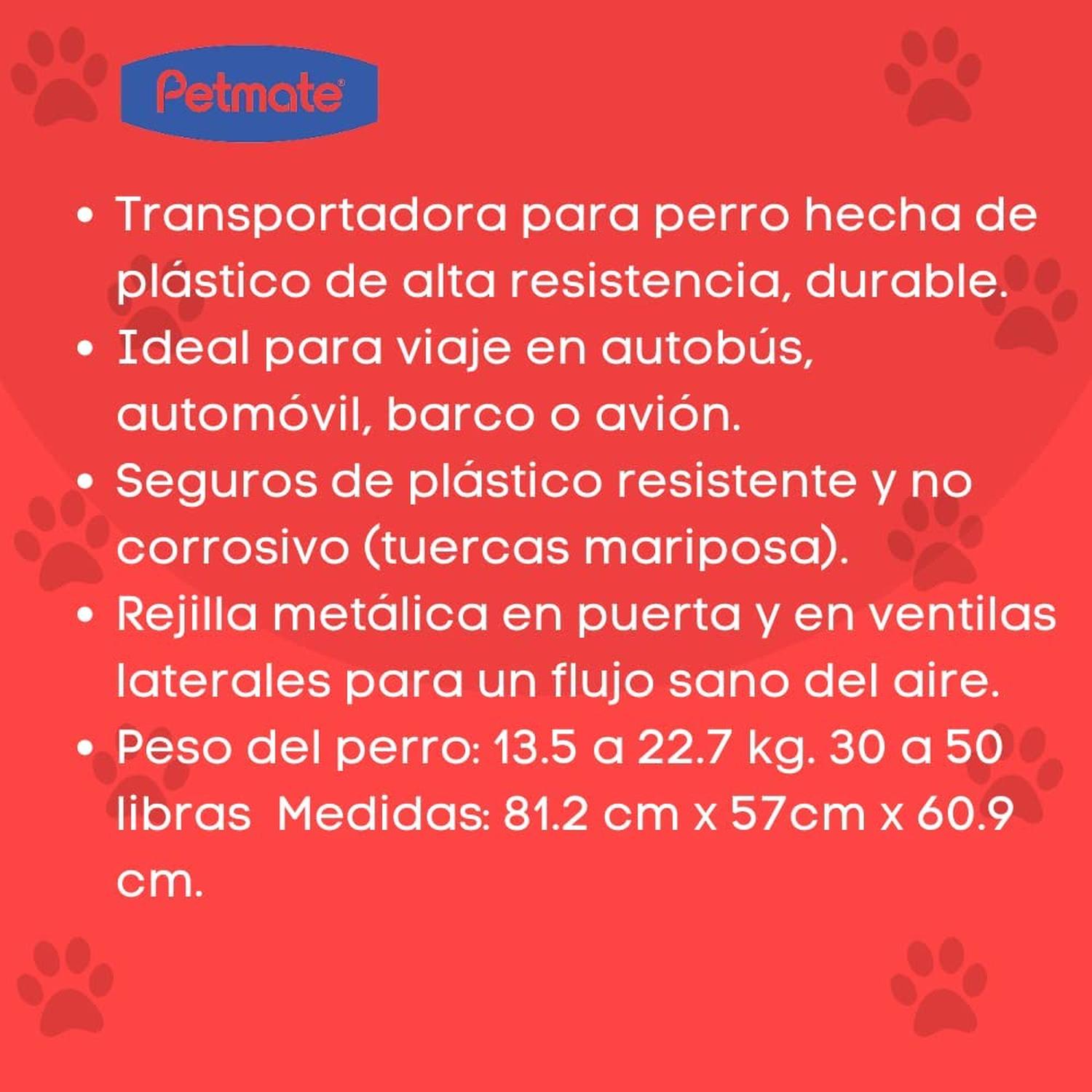 Transportadora perro Vari Kennel Petmate intermedia 81x57x60