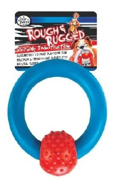Juguete Perro Aro Con Pelota 6 Rough And Rugged Four Paws | G.Valkyria - imagen 1