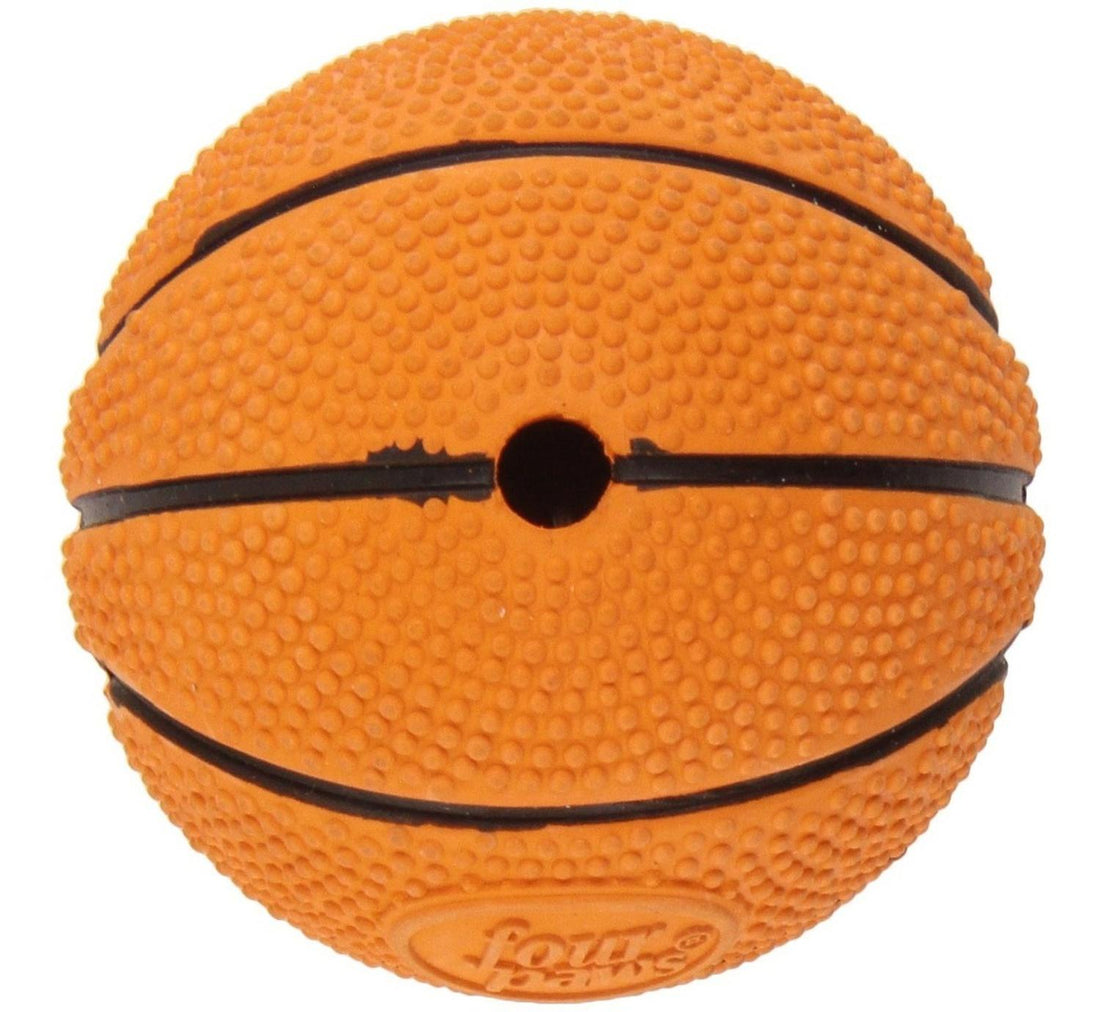 Juguete Perros Pelota De Goma Agarradera Basketball 8.5 Cm de Four Paws | G.Valkyria - imagen 1
