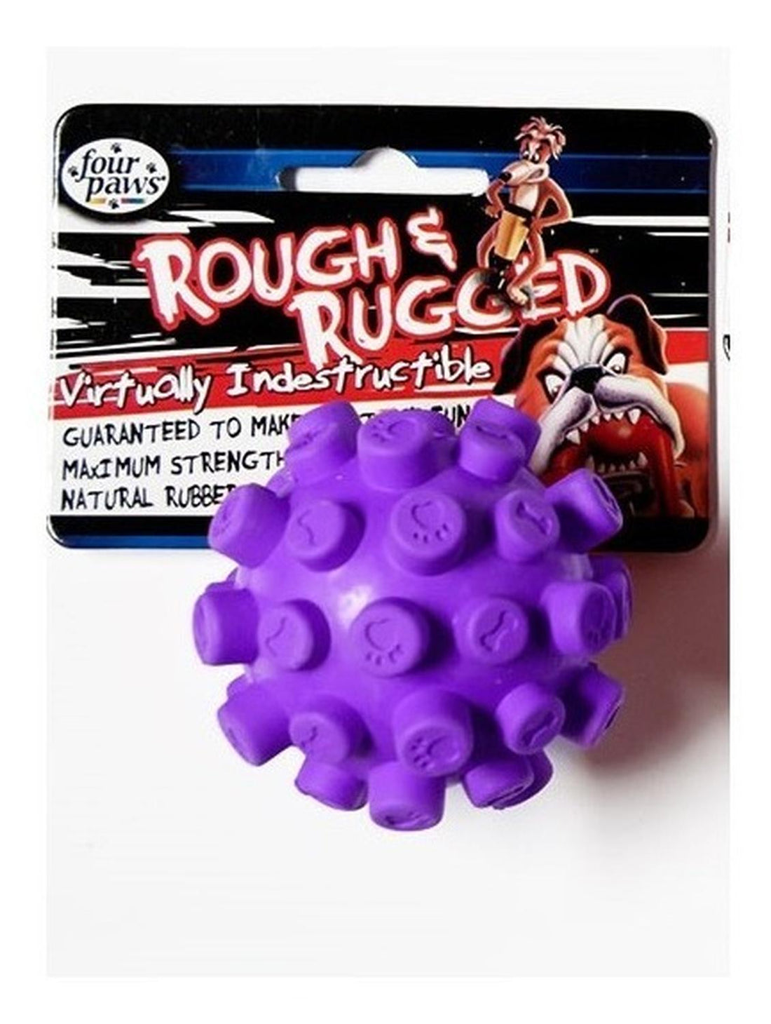 Juguete Perros Pelota Four Paws Rebote Caucho Color Morado | G.Valkyria - imagen 1