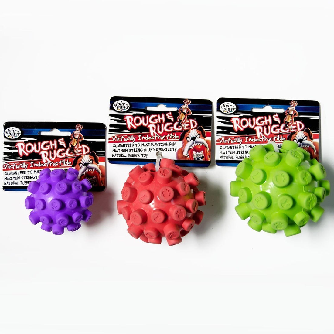 Juguete Perros Pelota Four Paws Rebote Caucho Color Morado | G.Valkyria - imagen 1