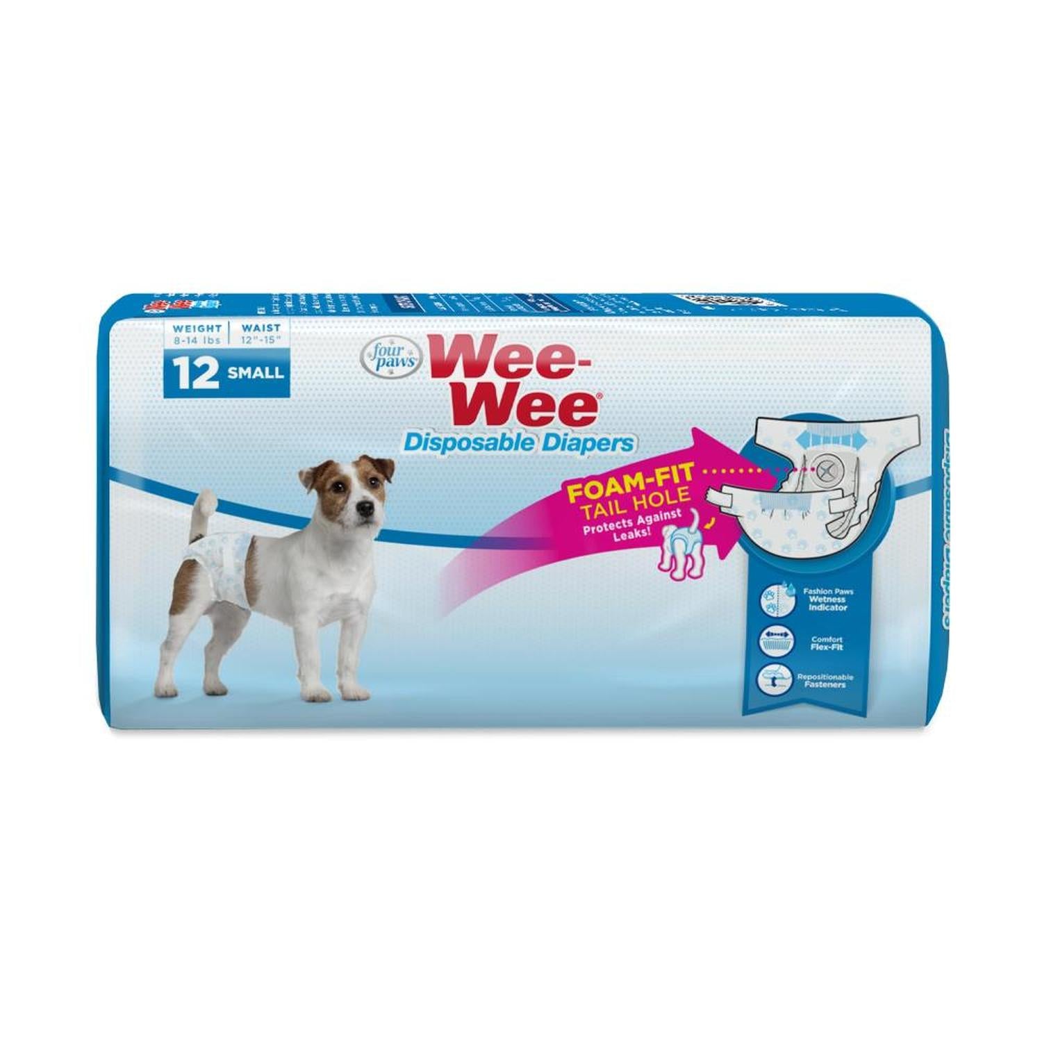Pañales con indicador de humedad para perro Wee Wee Chico de Four Paws | G.Valkyria