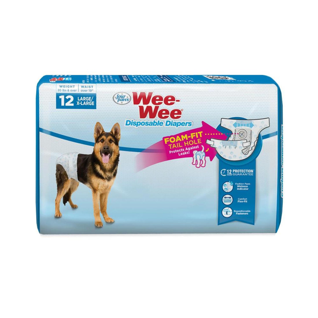 Pañales con indicador de humedad para perro Wee Wee Grande/XL de Four Paws | G.Valkyria