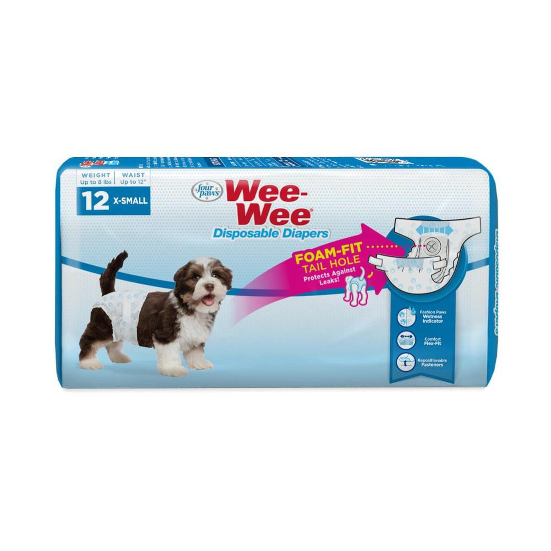 Pañales con indicador de humedad para perro Wee Wee X-Chico de Four Paws | G.Valkyria