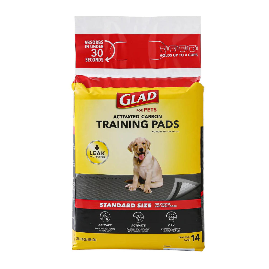 Glad Tapete Entrenador Perro Glad Convierte Orina a Gel 14pz | G.Valkyria - imagen 1