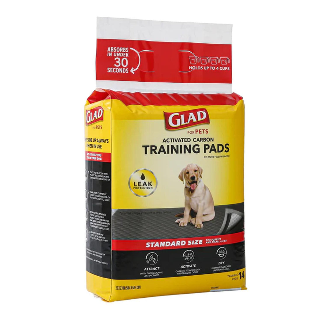 Glad Tapete Entrenador Perro Glad Convierte Orina a Gel 14pz | G.Valkyria - imagen 1