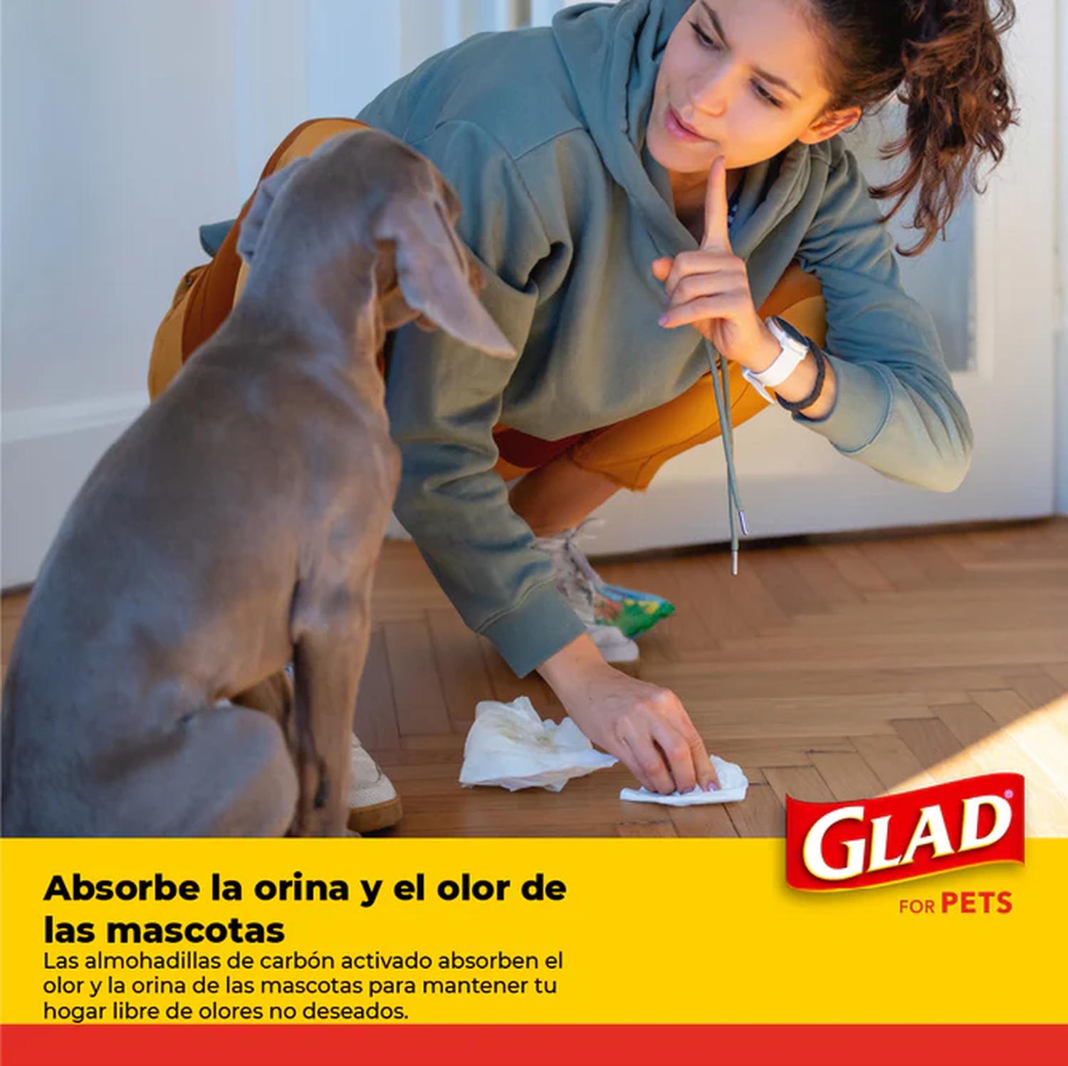 Glad Tapete Entrenador Perro Glad Convierte Orina a Gel 14pz | G.Valkyria - imagen 5