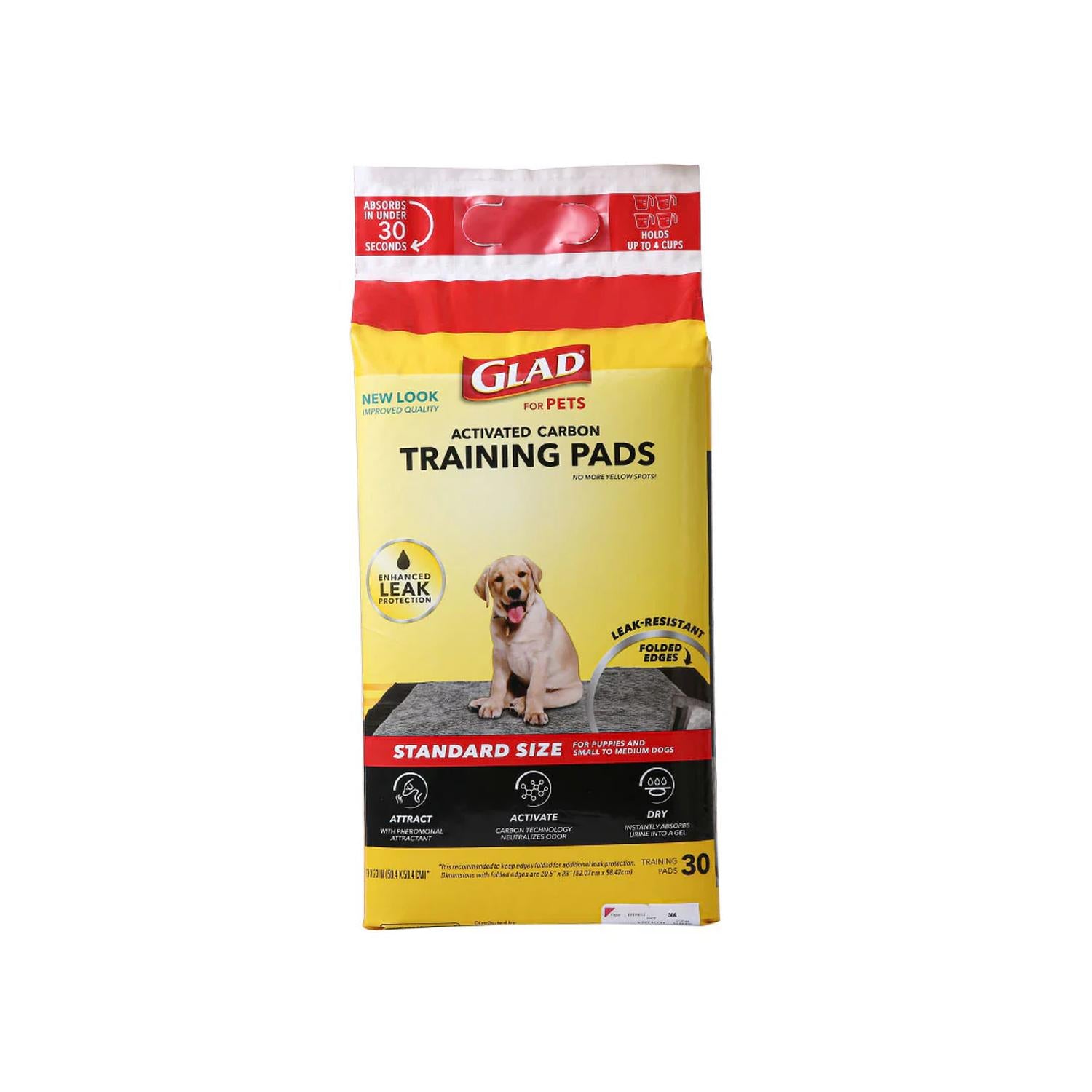 Glad Tapete Entrenador Perro Glad Convierte Orina a Gel 30pz | G.Valkyria - imagen 1