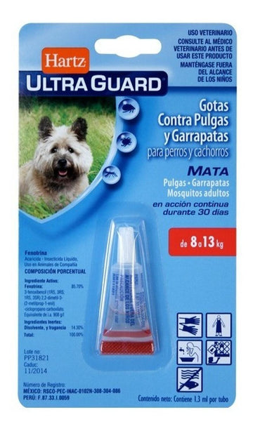'pipeta Antipulgas Para Perros De 8 - 13 Kg Hartz | G.Valkyria
