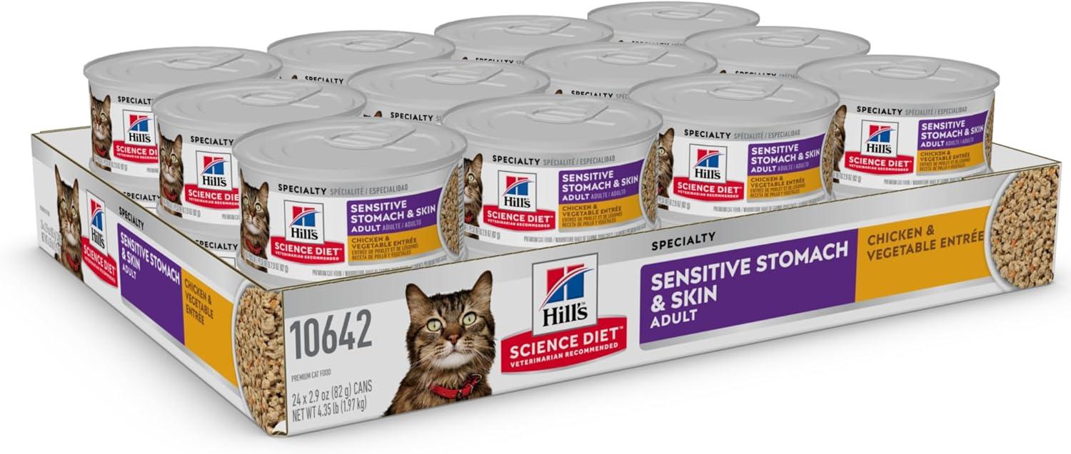 Hill's Alimento Húmedo para gato sensitive stomach skin 24 pzas | G.Valkyria - imagen 1