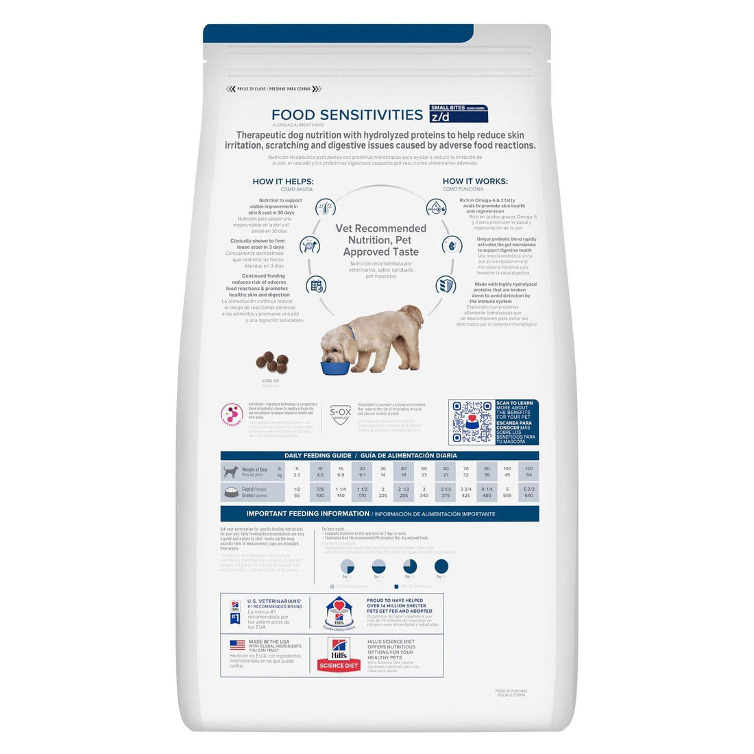 Hill's Alimento perro Food Sensitivities Raza Chica z/d 1.5kg | G.Valkyria - imagen 1