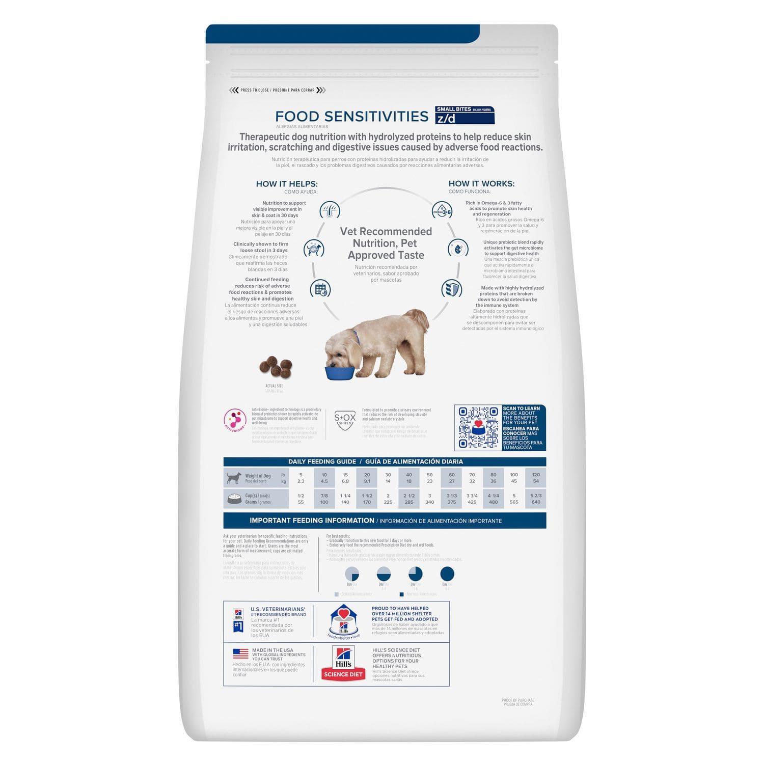 Hill's Alimento perro Food Sensitivities Raza Chica z/d 1.5kg | G.Valkyria - imagen 2