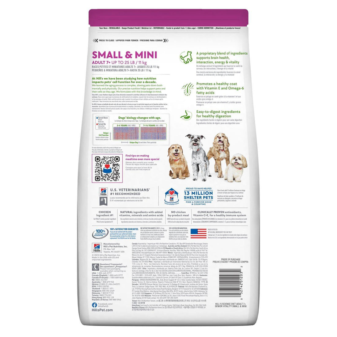 Hill's Alimento seco perros Senior Vitality Minis 5.67 kg | G.Valkyria - imagen 1