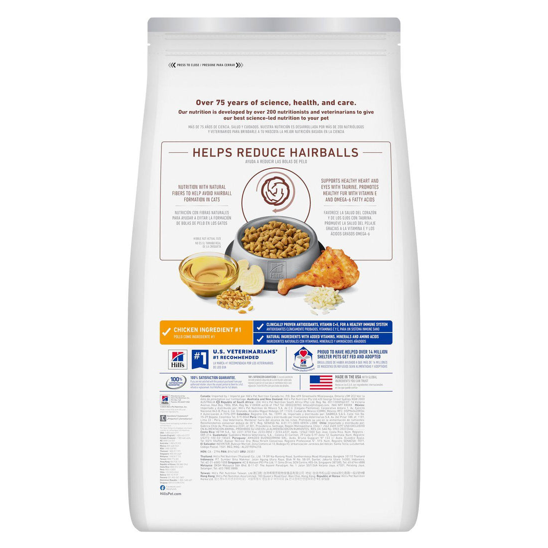 Hill's Science Diet Gato Adulto Hairball Control pollo 3.18Kg | G.Valkyria - imagen 1
