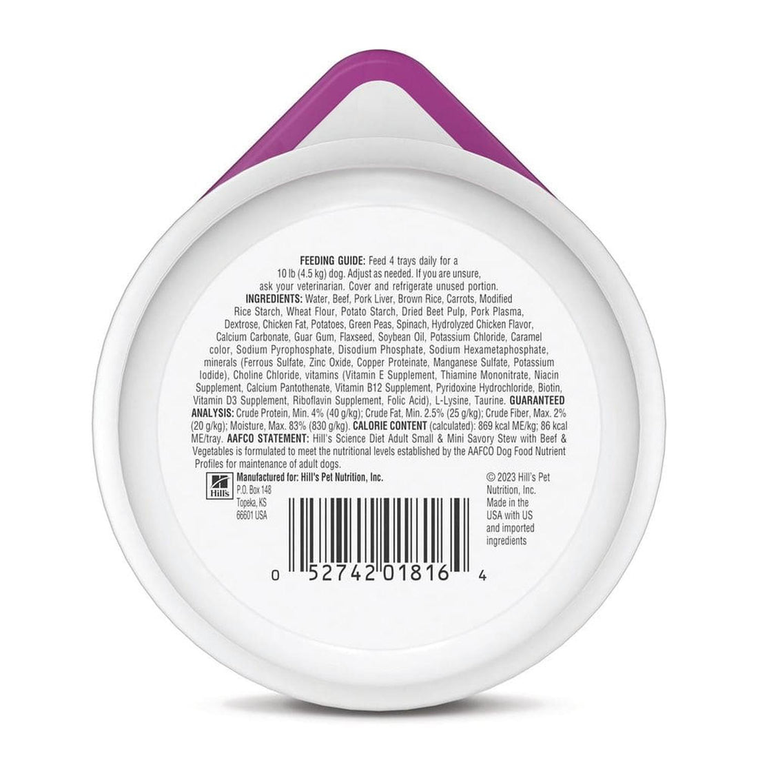 Hill's Science Diet Perro Adult Small & Mini Tray beef 100g 12pz | G.Valkyria - imagen 1