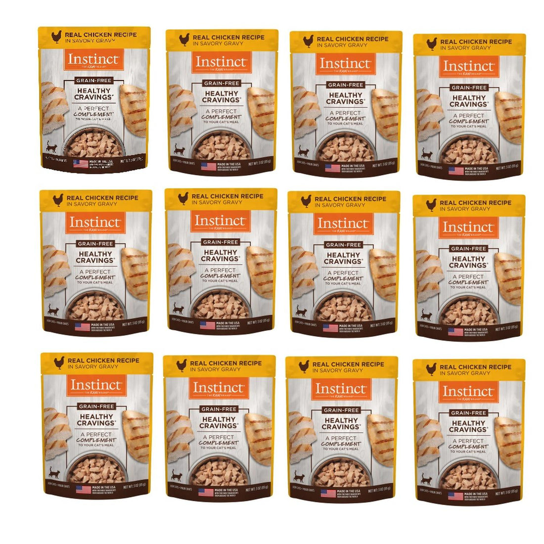 Instinct alimento húmedo Healthy Cravings pollo gato 12 pzs | G.Valkyria - imagen 1