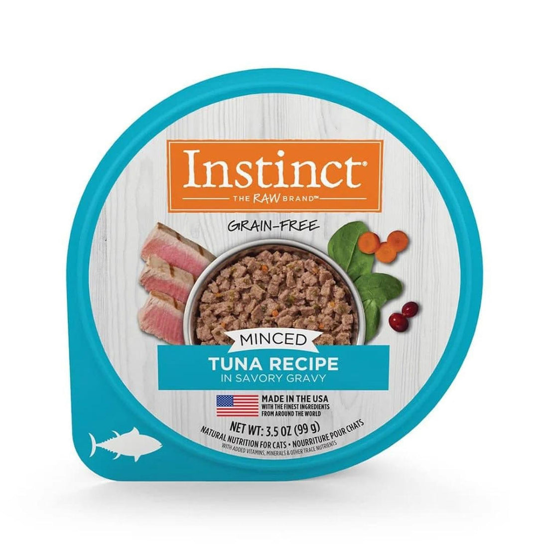 Instinct Alimento Húmedo Minced Cup Atún Picado gato 24pzs | G.Valkyria - imagen 1