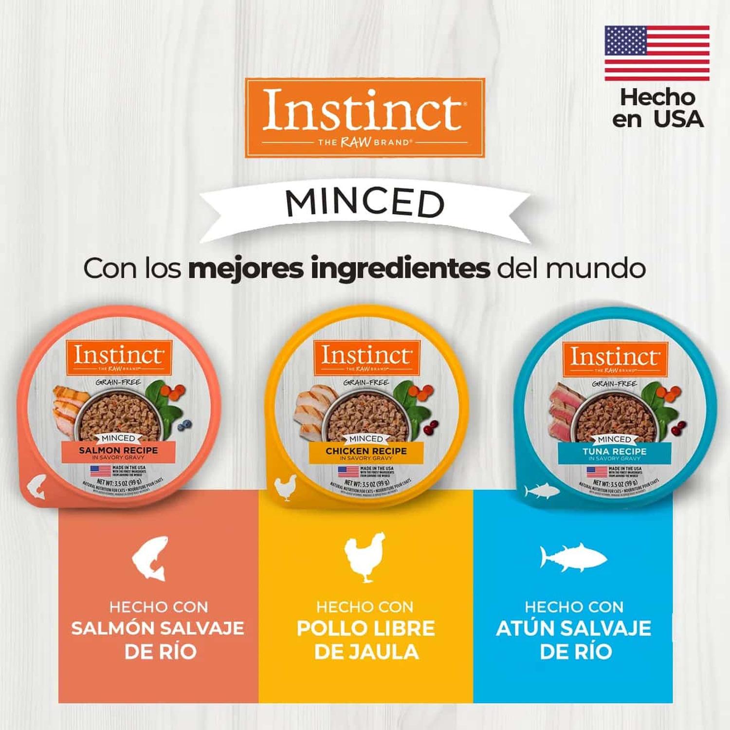 Instinct Alimento Húmedo Minced Cup Mix de recetas gato 12pzs | G.Valkyria - imagen 3