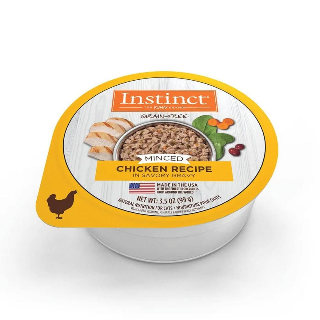 Instinct Alimento Húmedo Minced Cup Pollo Picado gato 24pzs | G.Valkyria - imagen 1