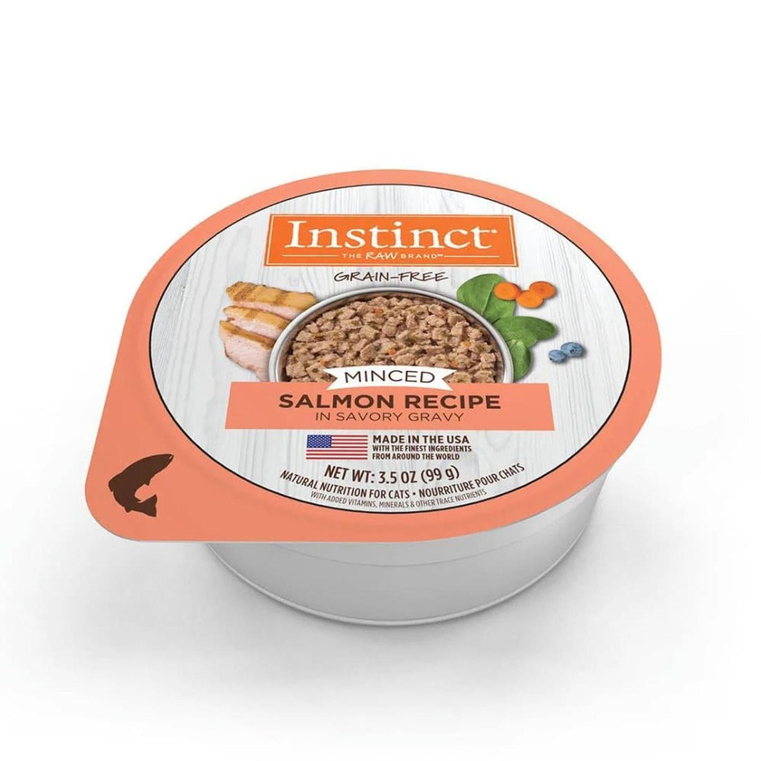 Instinct Alimento Húmedo Minced Cup Salmón Picado gato 24pzs | G.Valkyria - imagen 1