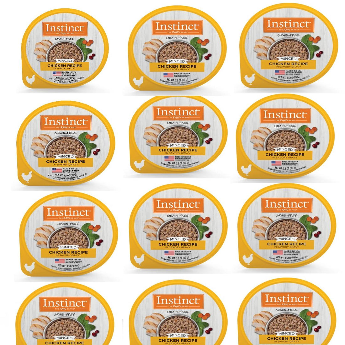 Alimento Instinct Original Minced Cups Para Gato pollo 12pza | G.Valkyria - imagen 1