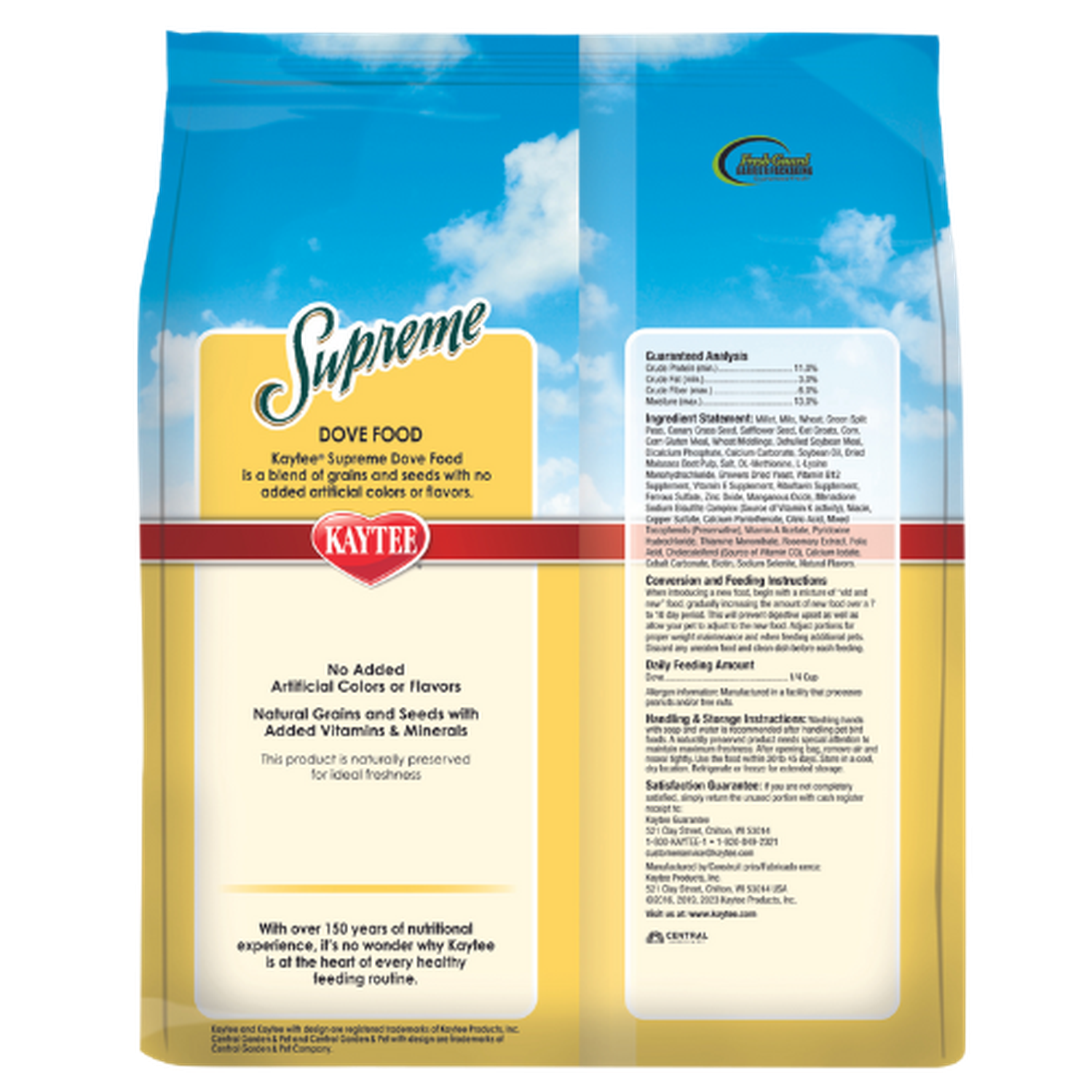 Kaytee Alimento aves Supreme para paloma 2.26kg | G.Valkyria - imagen 2