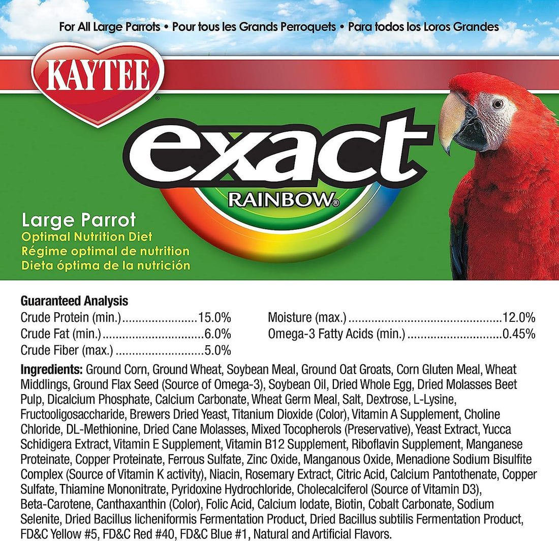 Alimento Kaytee Exact Rainbow Guacamaya/Cacatúa 9.07 kg | G.Valkyria - imagen 1