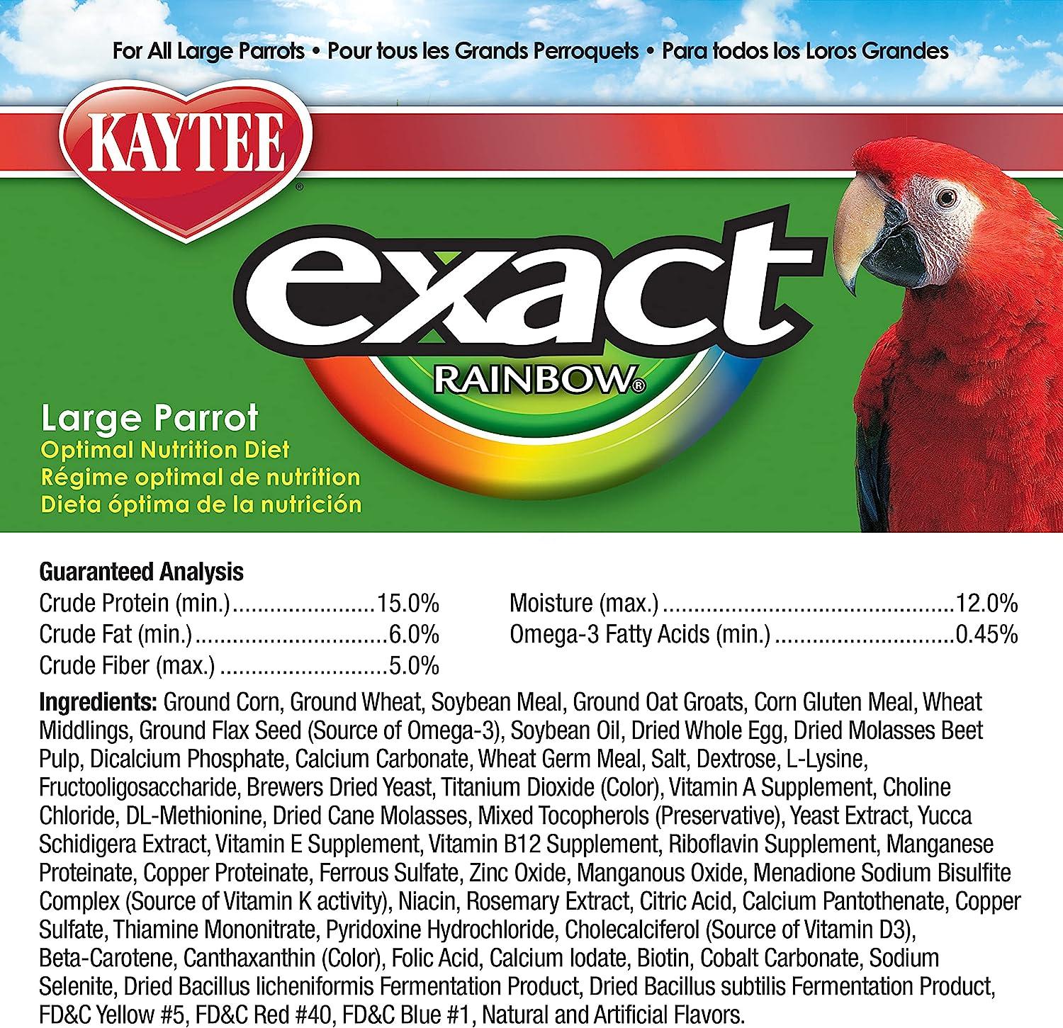 Alimento Kaytee Exact Rainbow Guacamaya/Cacatúa 9.07 kg | G.Valkyria - imagen 2