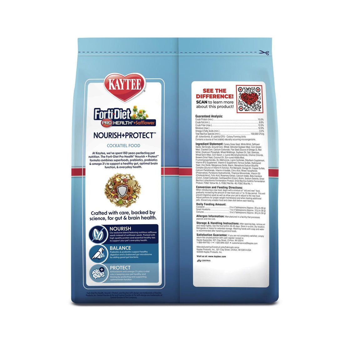 Alimento Kaytee Forti-Diet ProHealth Nourish+Protect Ninfa 1.8kg | G.Valkyria - imagen 1