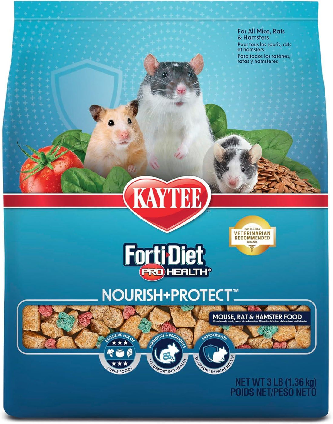 Alimento Kaytee FortiDiet ProHealth Rata Ratón Cubos 1.36kg | G.Valkyria - imagen 1