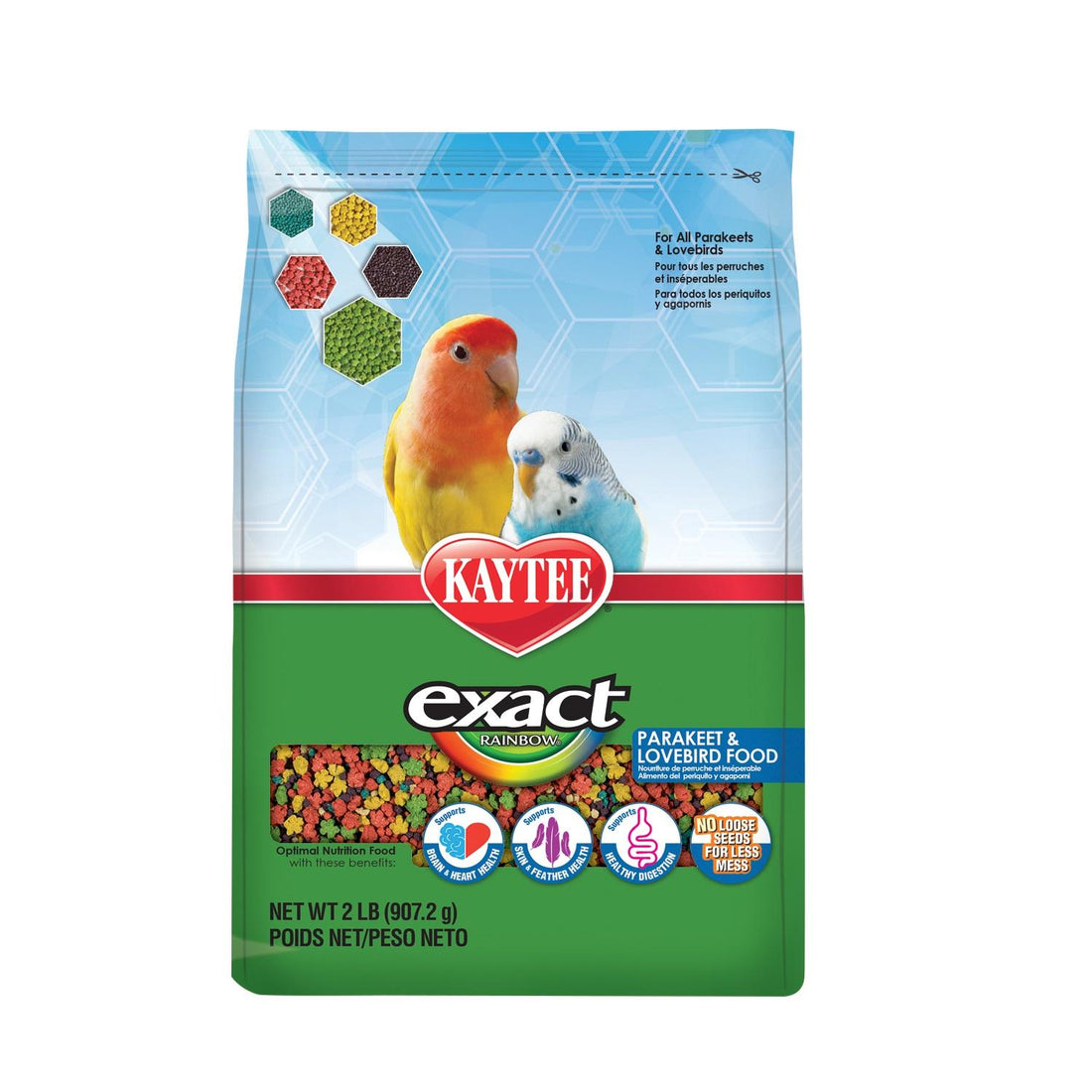 Alimento Premium Kaytee Exact Rainbow Periquito Australiano 907g | G.Valkyria - imagen 1