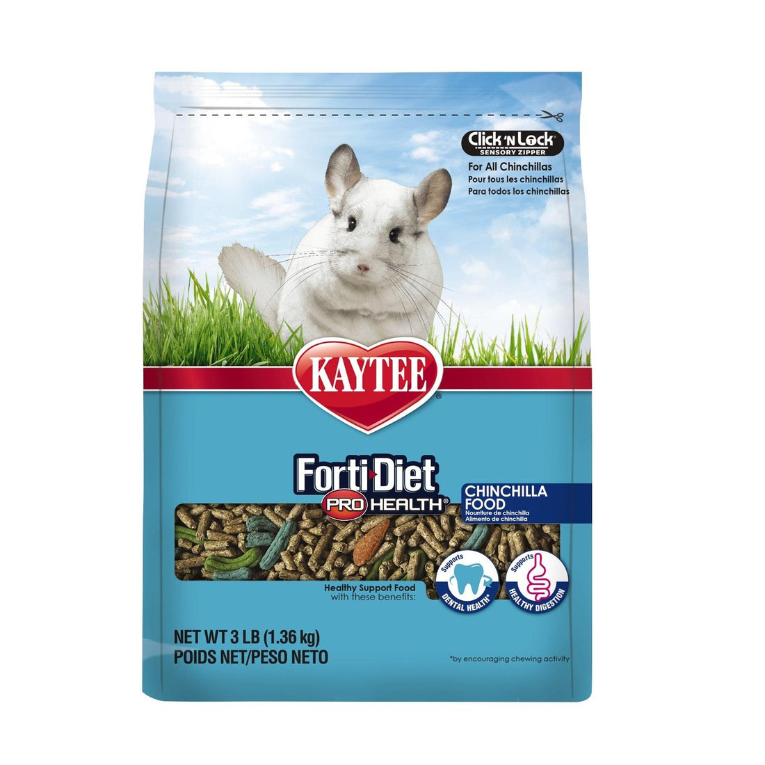 Alimento Premium Kaytee FortiDiet ProHealth Chinchilla 1.36kg | G.Valkyria