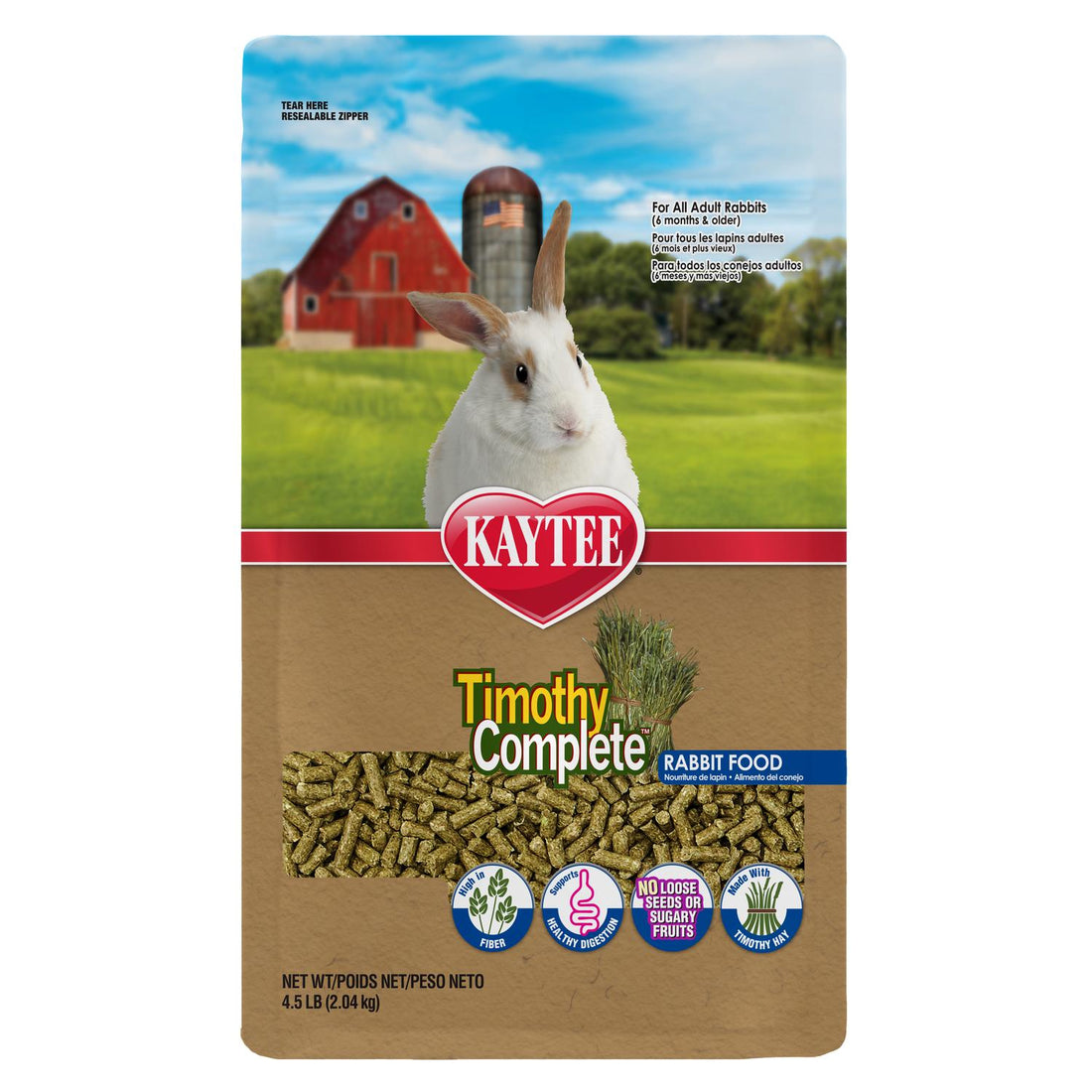 Alimento Premium Kaytee Timothy Complete Conejo 2.04 kg | G.Valkyria - imagen 1